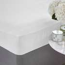Silentnight Supersoft plain white fitted sheet single (British brand)