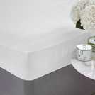 Silentnight Supersoft plain white fitted sheet single (British brand)
