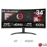 LG UltraWide monitor curved QHD 34 inch, UK version