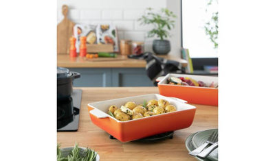 Habitat Stoneware Ceramic Roaster Large Roasting Tin