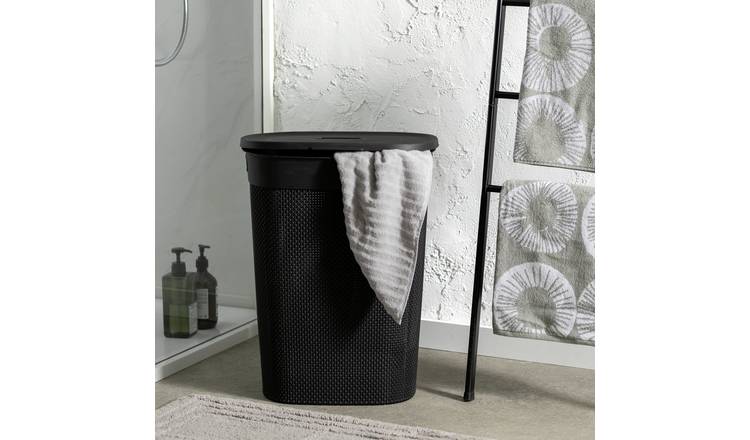 Argos Home black laundry hamper 50 litre - British product