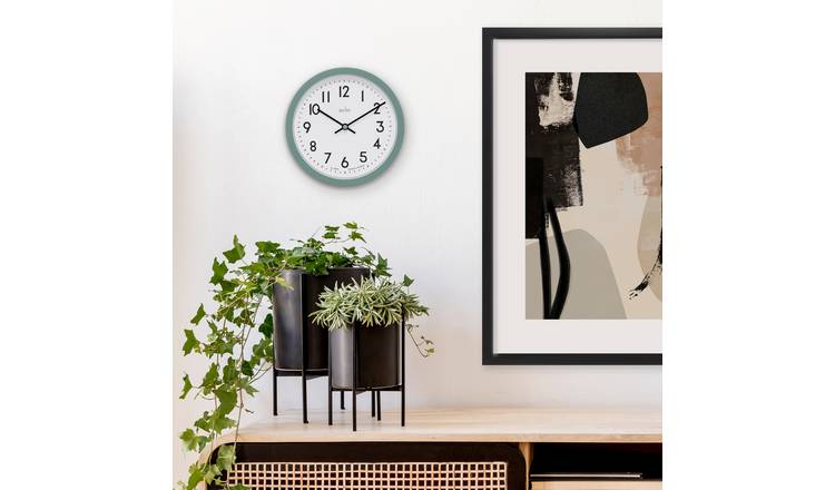 Acctim Elstow Analogue Wall Clock Green - British product