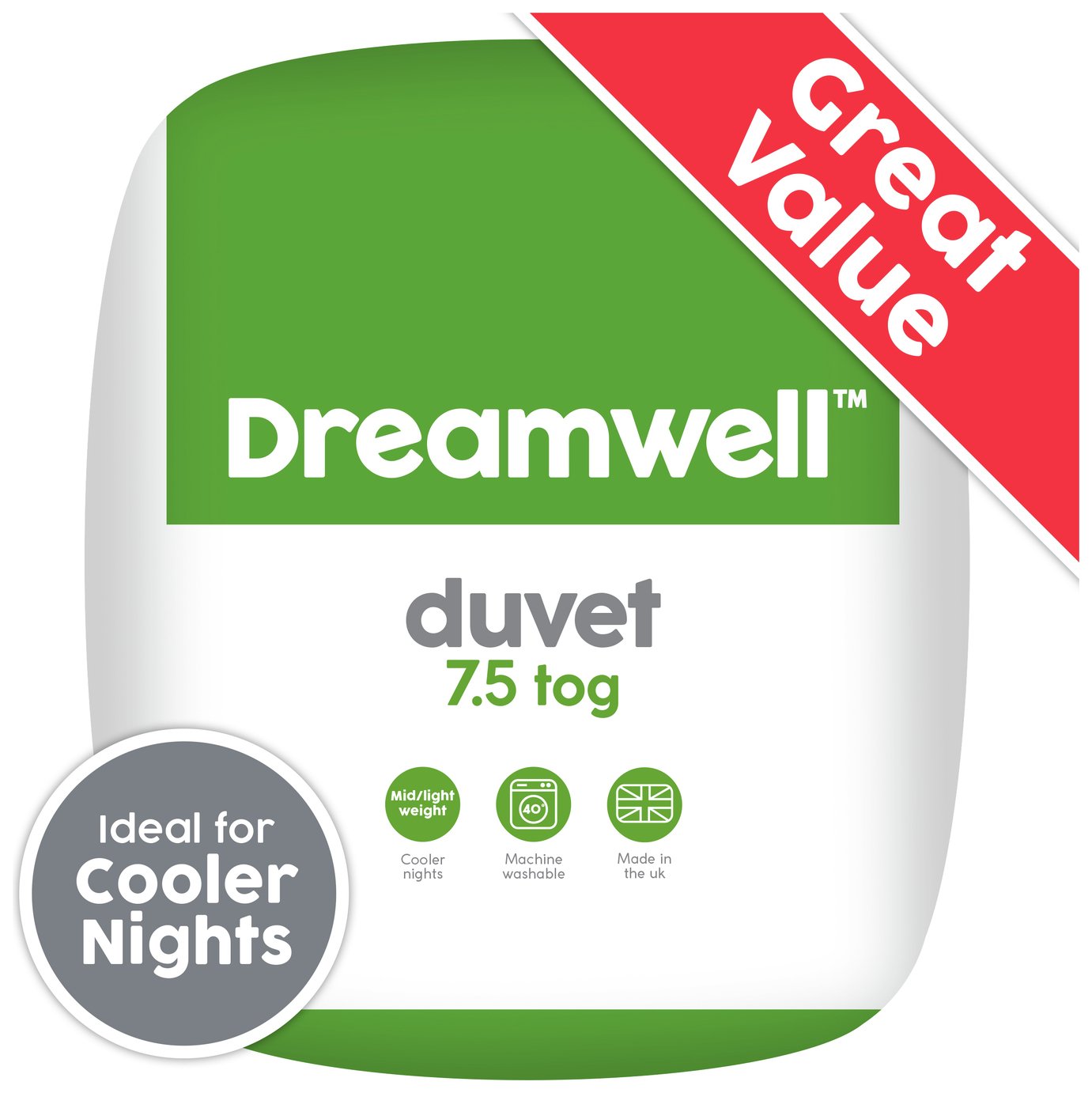 Dreamwell Medium Weight 7.5 Tog Duvet Kingsize - British product