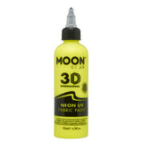Moon Glow Neon UV Fabric Paint Intense Yellow 125ml, imported from the UK