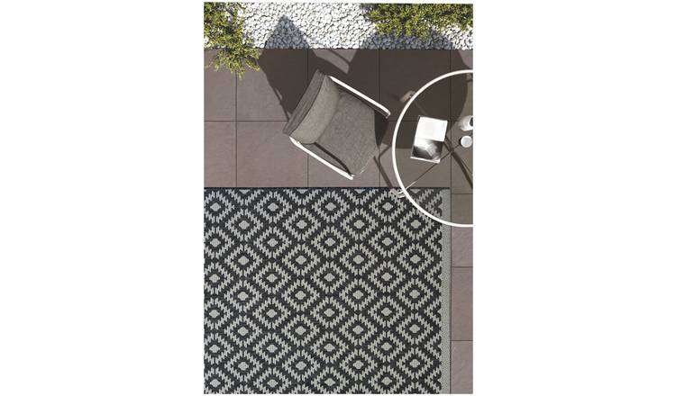 Genesis grey indoor outdoor rug 200 x 67cm, UK version
