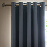 Habitat Rustic Blue Blackout Eyelet Curtains 229cm, UK version