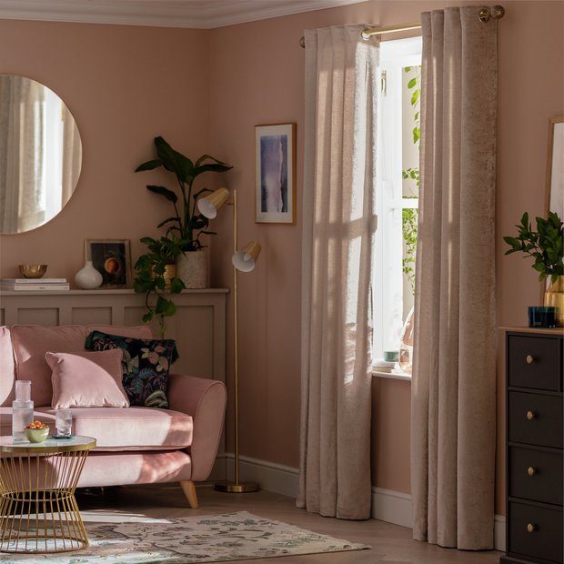 Argos Home Eyelet Curtains - Champagne - 168x229cm