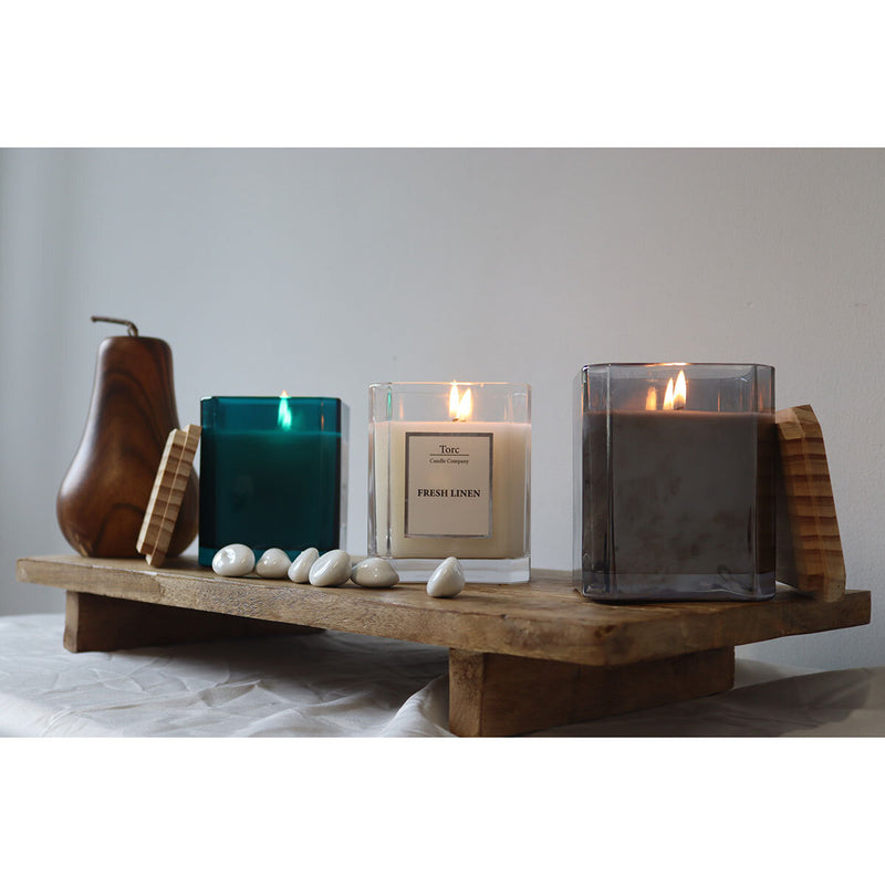Torc fragranced candle 3 pack with wooden lids (British brand)