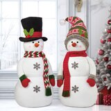 Soft sculpture snowman choice of two styles 3.9ft (British brand)