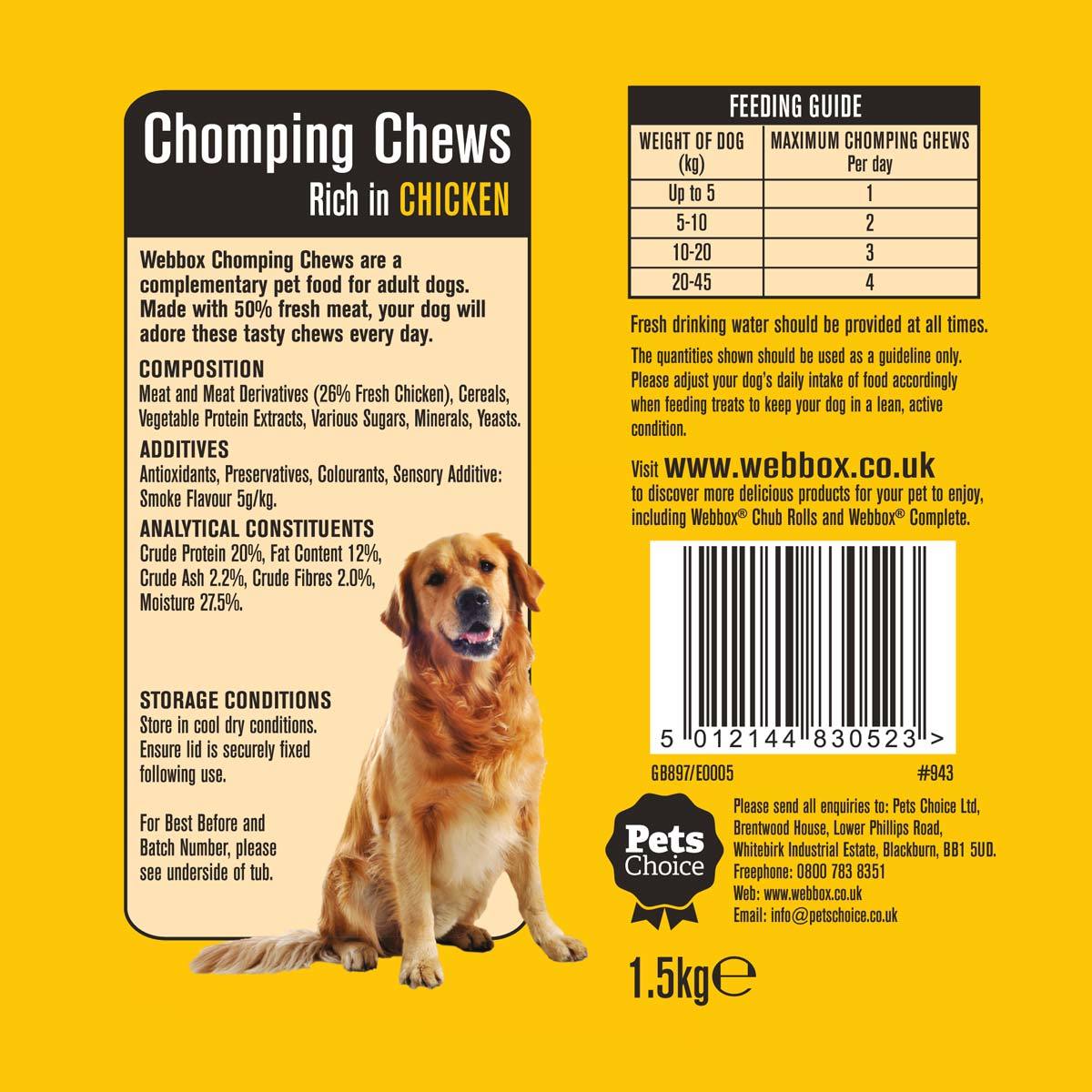 Webbox Meaty Chomping Chews 1.5kg (British brand)