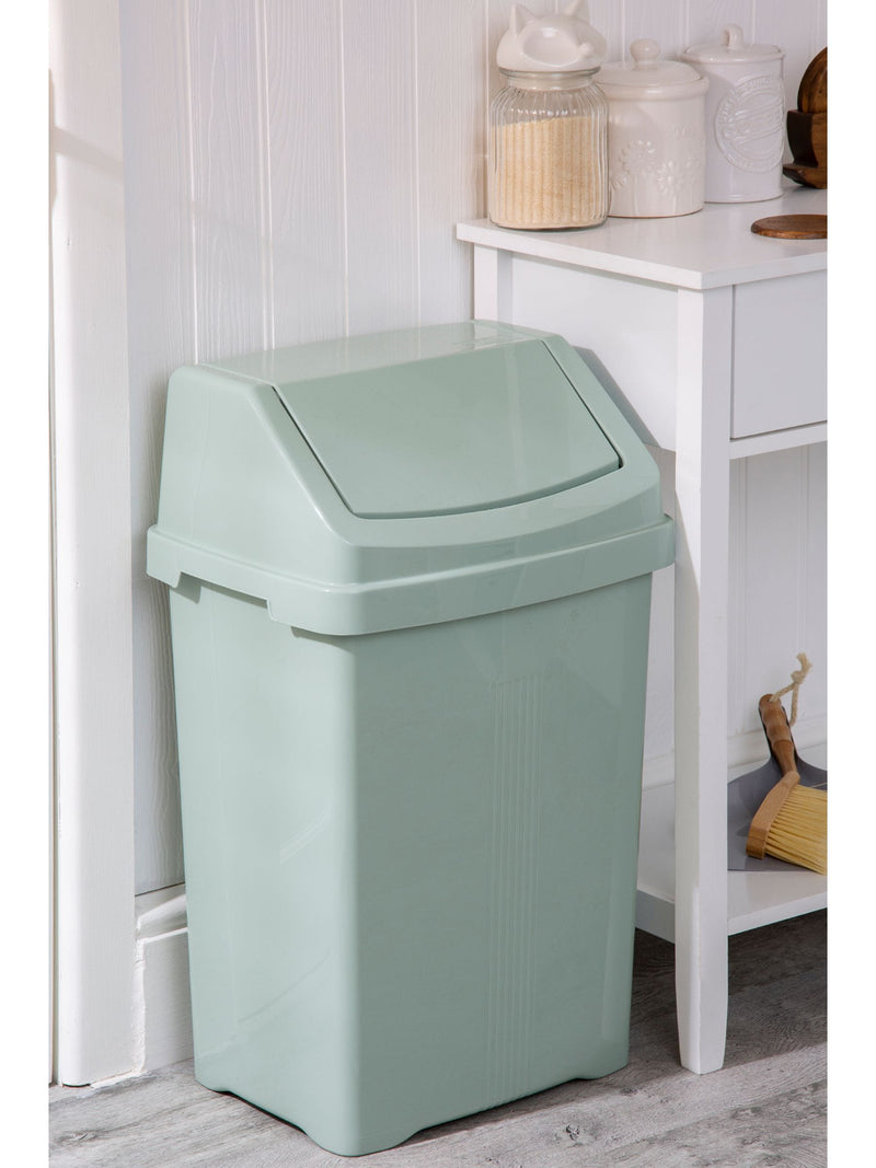 Wham Green Casa 50L plastic swing bin (British brand)