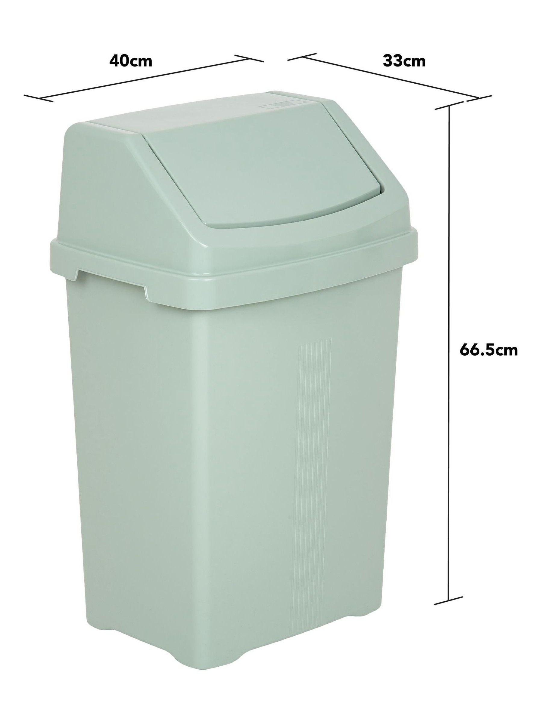 Wham Green Casa 50L plastic swing bin (British brand)