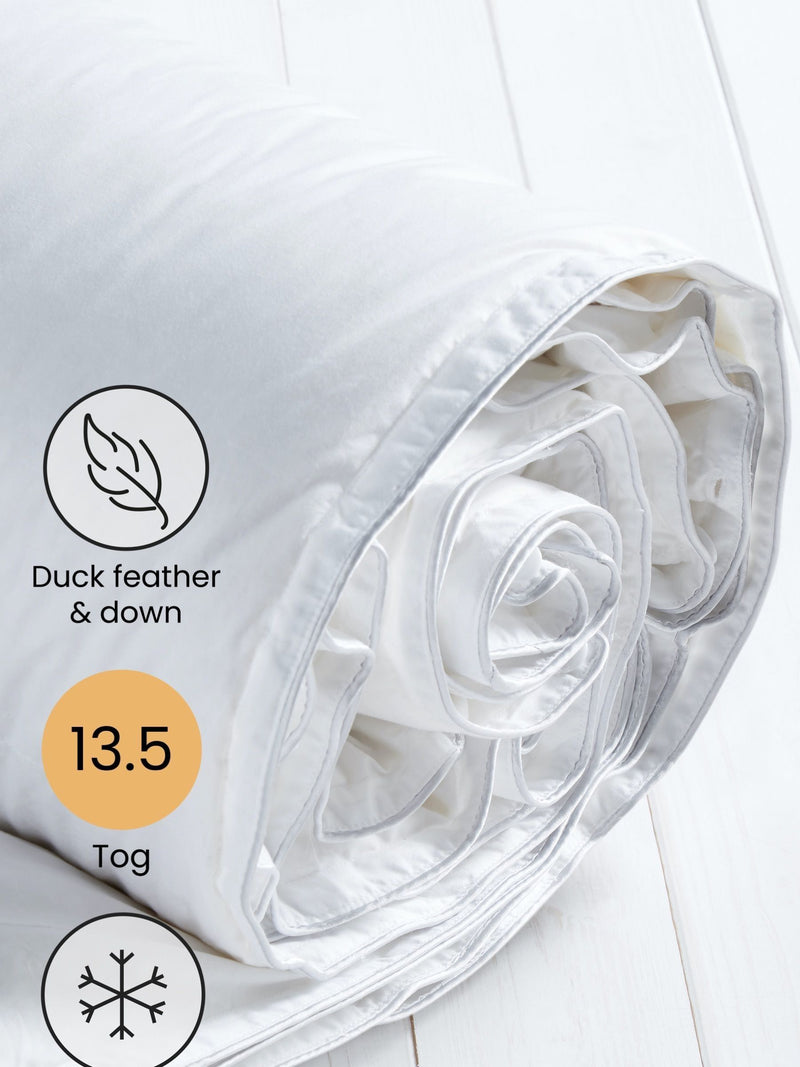 Duck feather and down 13.5 tog duvet - British product