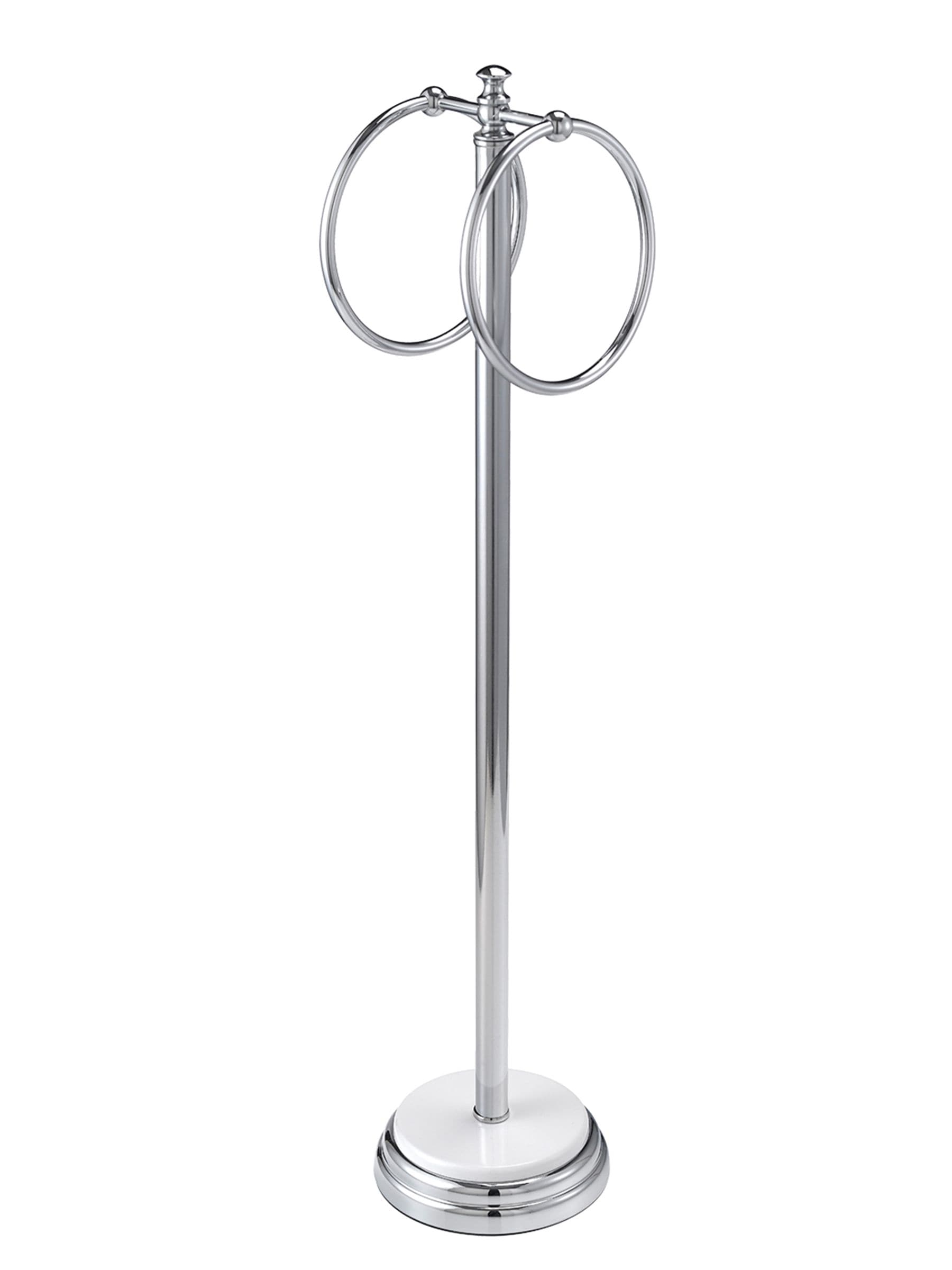 Showerdrape White Opera freestanding double towel ring (British brand)