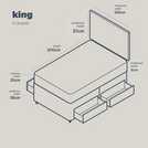 Silentnight Kingsize Divan Bed with Mattress Grey (British brand)