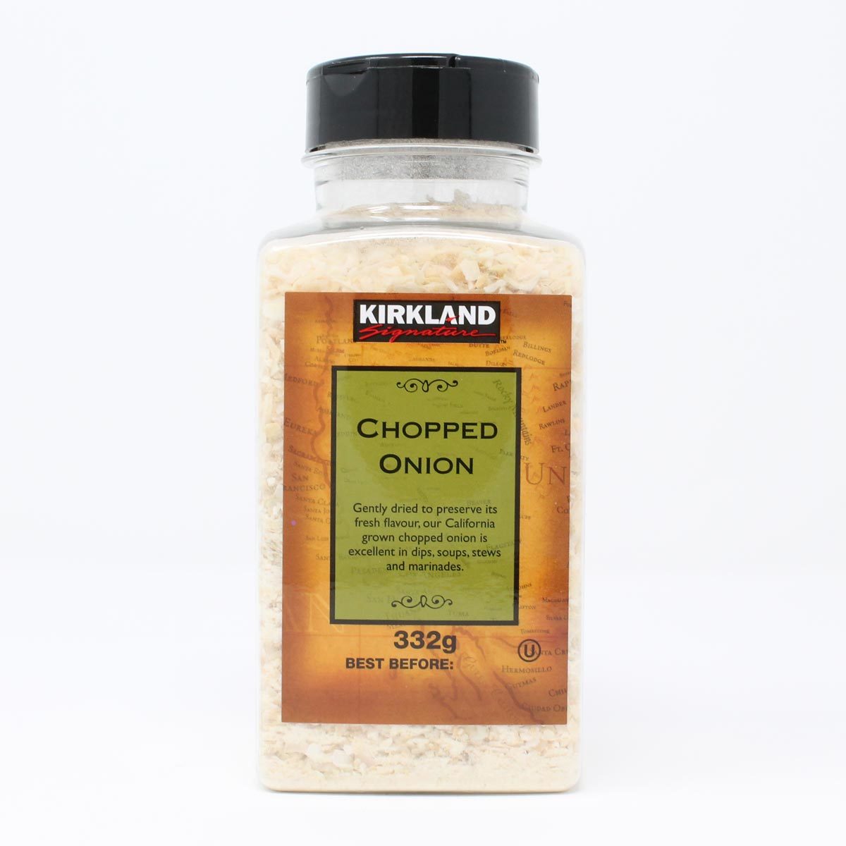 Kirkland Signature chopped onion 332g, UK version
