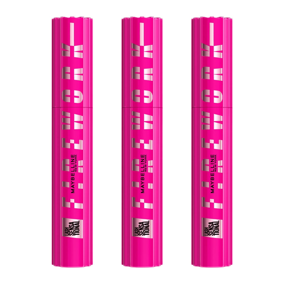Maybelline Lash Sensational Firework Mascara 3 pack, imported from the UK