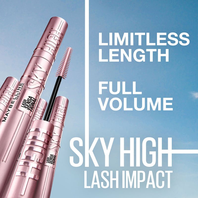 Maybelline Sky High Very Black mascara 3 pack, imported from the UK