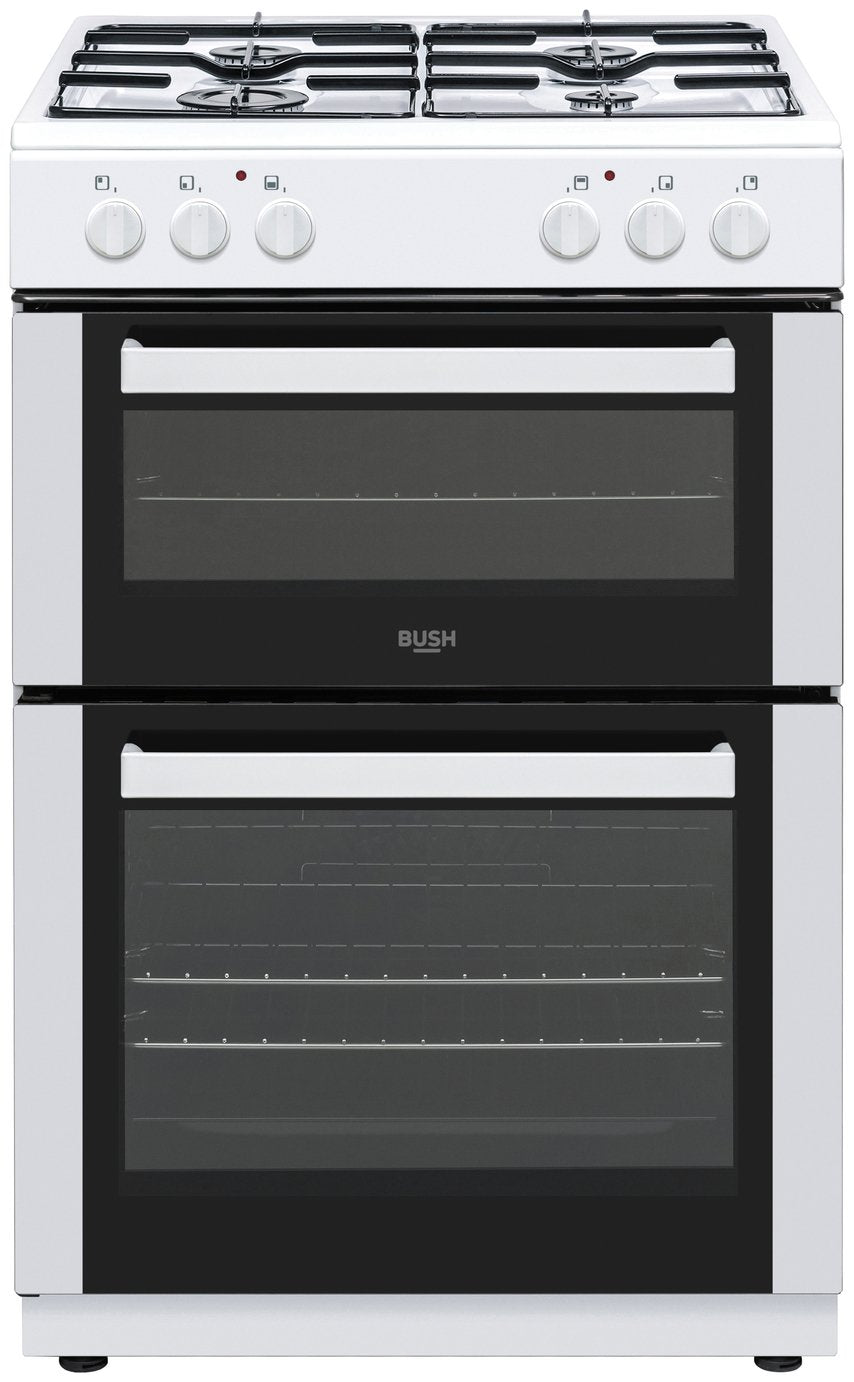 Bush white dual fuel cooker 60cm wide - British product