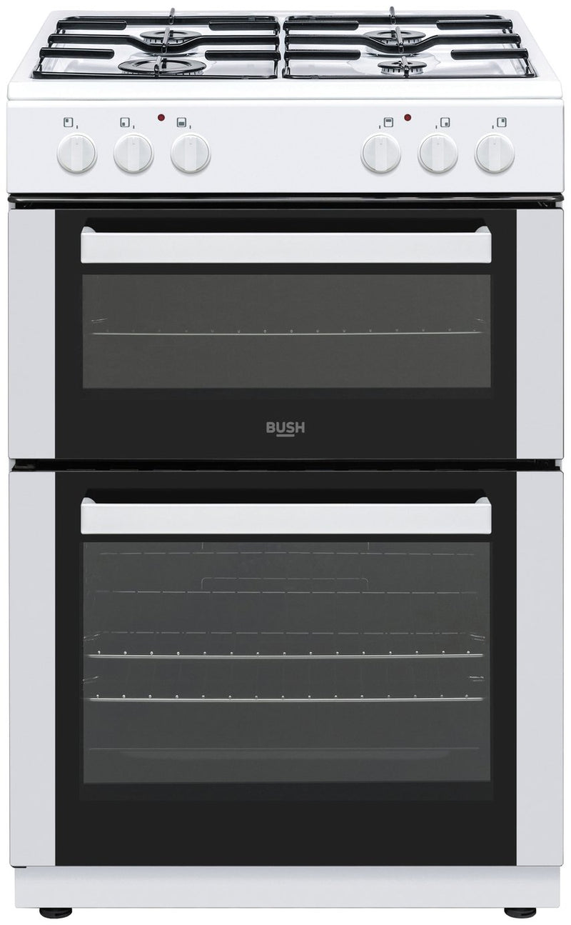 Bush white dual fuel cooker 60cm wide - British product