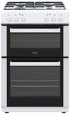 Bush white dual fuel cooker 60cm wide - British product