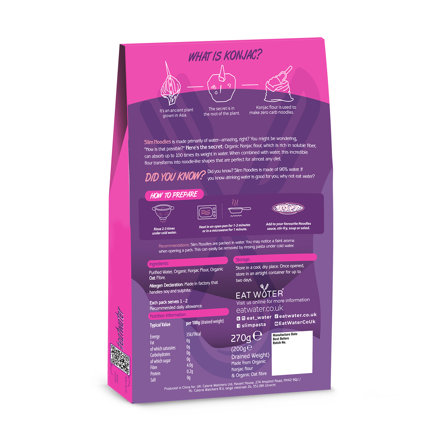 Eat Water Organic Slim Noodles 270g