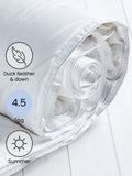 Duck feather and down duvet with 4.5 tog rating - British product