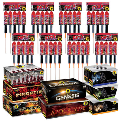 Firework Display Kit with 867 Shots and 48 Pieces