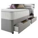 Silentnight Double Divan Bed Set Grey (British brand)