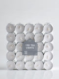 Unfragranced tea light candles 100 pack (British brand)