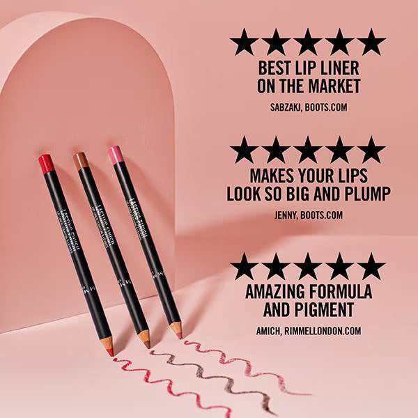 Rimmel Lasting Finish Lip Liner wine shade, imported from the UK