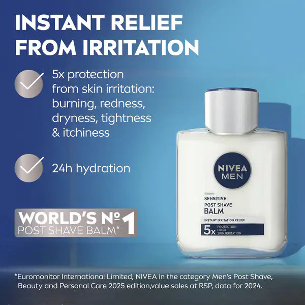 NIVEA MEN Sensitive Post Shave Balm 100ml, imported from the UK