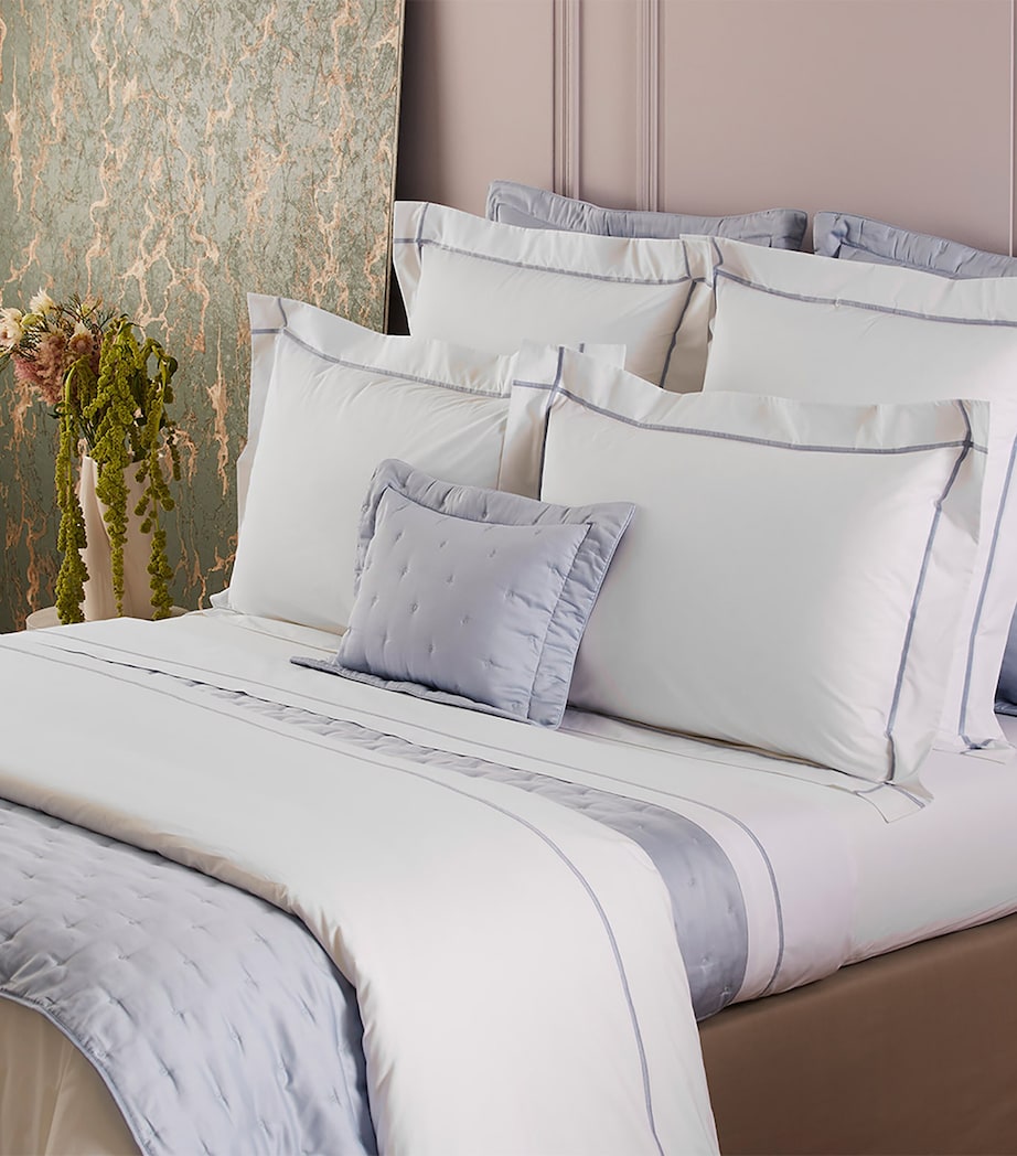 Yves Delorme Athena Celeste Super King duvet cover 260cm x 220cm (British brand)