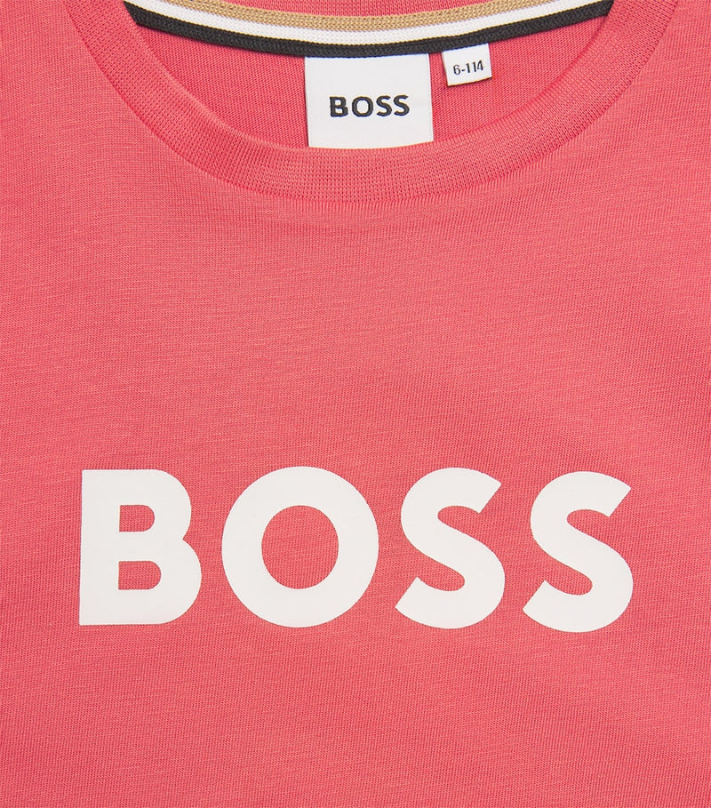 BOSS children's cotton logo T-shirt in sizes 4-16 years - British product