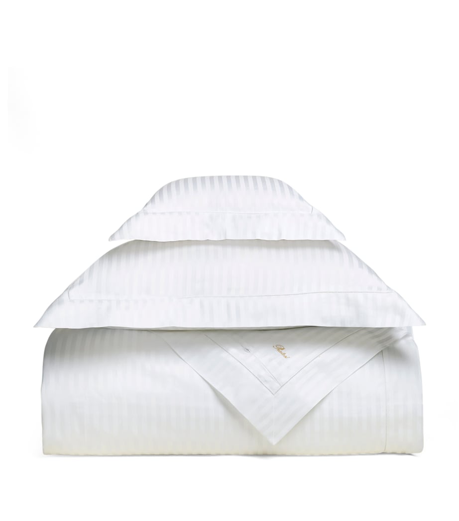 Pratesi striped boudoir pillowcase 30x40cm, imported from the UK