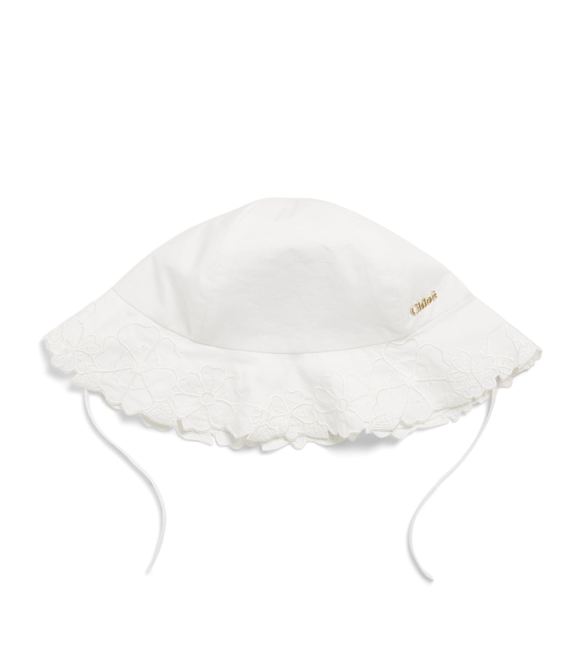 Chloé Kids Cotton Embellished Bucket Hat - British product