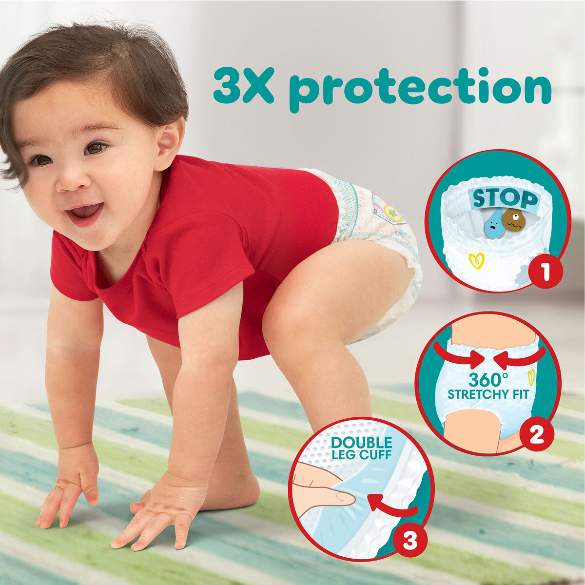 Pampers Baby Dry Pants Size 7 nappies, imported from the UK