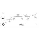 Argos Home Norton 6 light folding ceiling bar in chrome - British product