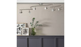 Argos Home Norton 6 light folding ceiling bar in chrome - British product