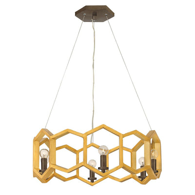 Hinkley Moxie 6-Light Sunset Gold Pendant Light 3.2kg