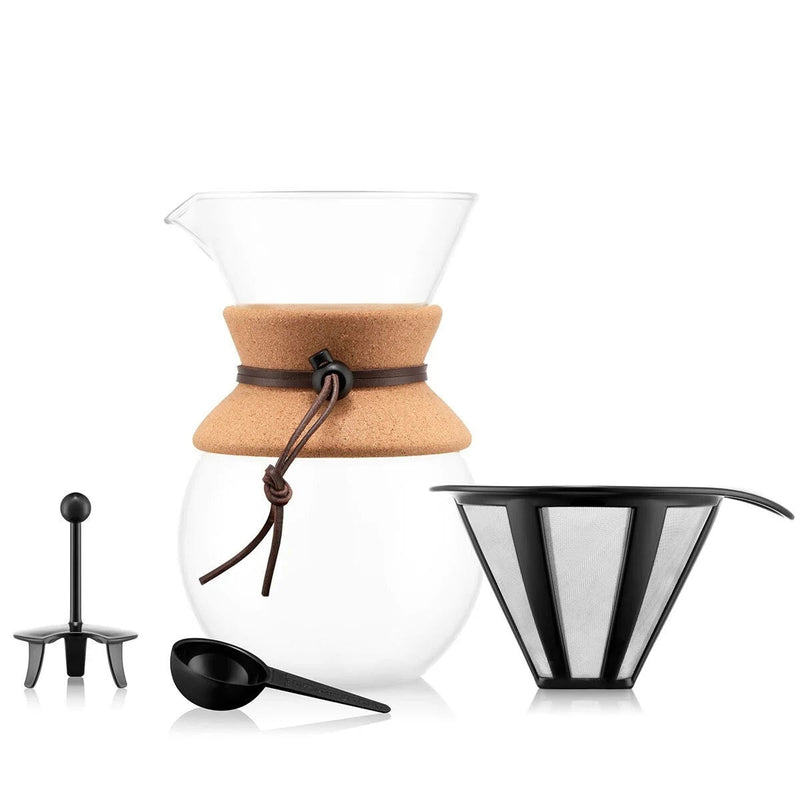 Bodum pour over coffee maker with permanent filter 1L - British product