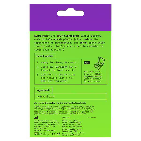 Starface party pack spot stickers hydrocolloid patches 32 pieces, imported from the UK