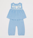 Louise Misha Cotton Lace-Trim Floreli Baby Trousers 3-24 Months, UK version