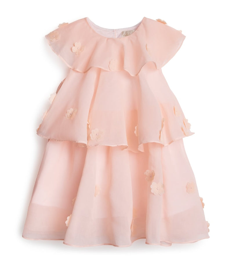 Petite Amelie Peaches & Cream dress for 4-16 years, imported from the UK