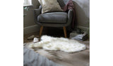 Habitat Sheepskin Faux Fur Cream Shaggy Rug - 60x90cm