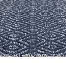 Argos Home Geometric Blue Cotton Flatweave Rug - 80x110cm