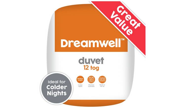 Dreamwell Colder Nights Medium Weight 12 Tog Duvet Single - British product
