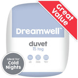 Dreamwell medium weight 15 Tog Kingsize duvet - British product