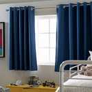 Argos Home Kids Blackout Eyelet Curtains - Blue -168x228cm
