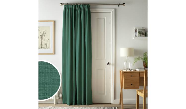 Argos Home Thermal Door Curtain - Green - 167x213cm